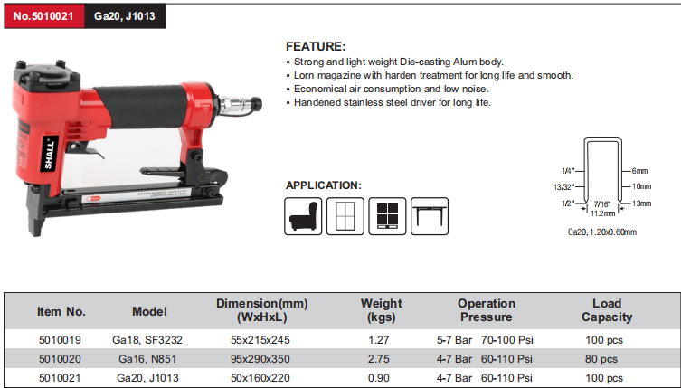 J1013-air nailer for trim J1013-air nailer for trim